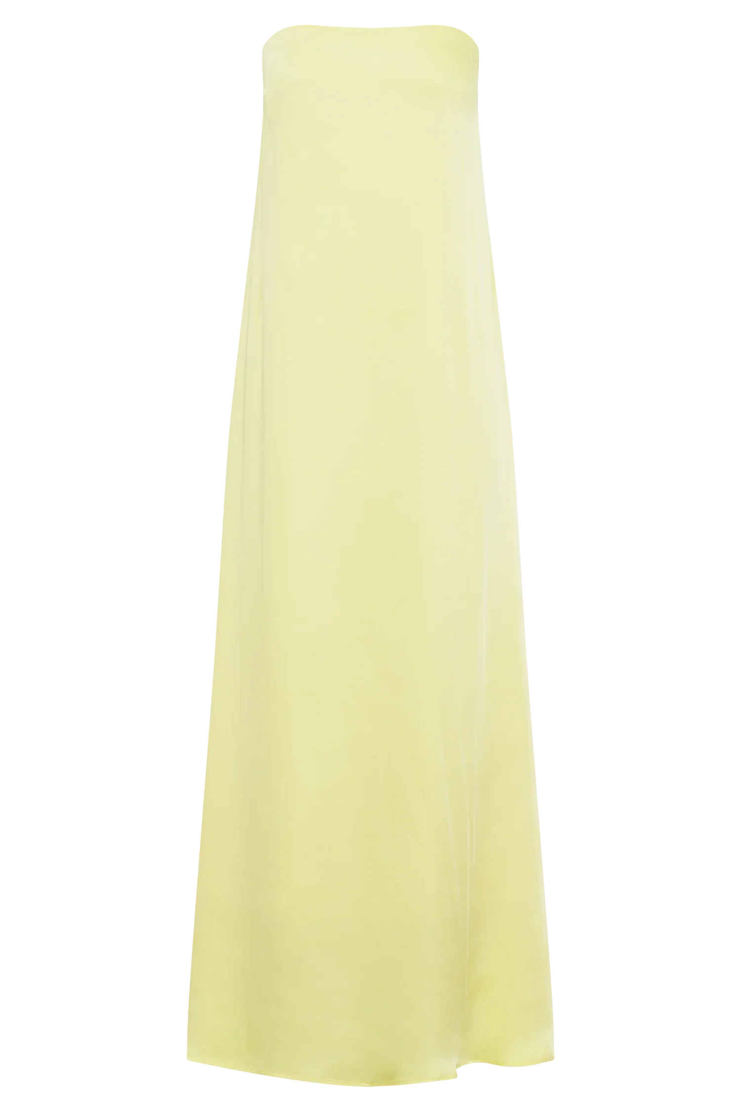 Luisa Strapless Maxi Dress - Lemon